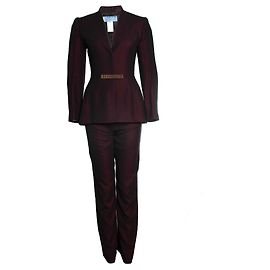 Thierry Mugler, completo in misto bordeaux
