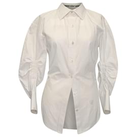 Camisa Alexander wang de botones con mangas fruncidas en algodón blanco