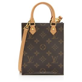Bolsa de Ombro Petit Sac Plat em Canvas Monogram Louis Vuitton