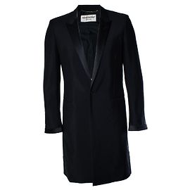 Saint Laurent, schwarzer Blazer mit glänzenden Revers