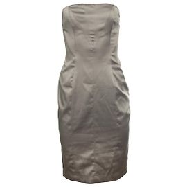 Just cavalli, trägerloses Korsettkleid aus Satin