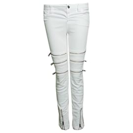 CLOSED, jeans biker blanco con cremalleras - Closed