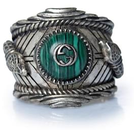 Gucci, anello logo garden in argento