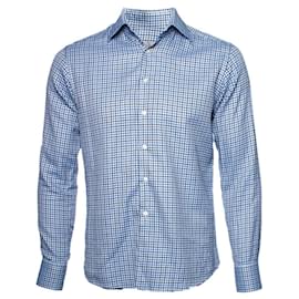 Etro, camicia pied-de-poule blu