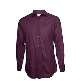 Yves Saint Laurent, camicia a quadri rosso vino