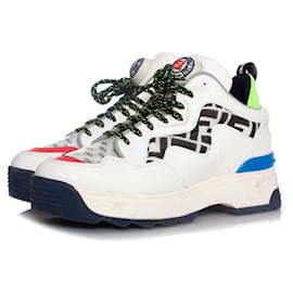 Fendi, T REX Sneaker aus weißem Leder