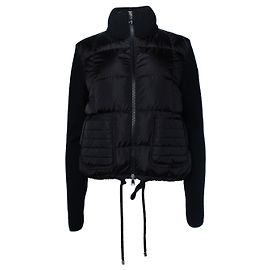 Moncler, Hybrid-Steppstrickjacke in Schwarz