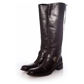 Sartore, Reitstiefel aus schwarzem Leder.
