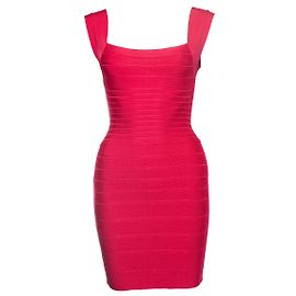 Herve Leger, abito aderente stretch Zoe Fuchsia