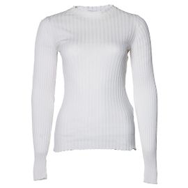 Anine bing, Geripptes Stretch-Top in Weiß