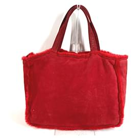 Chanel Vintage Logo Fur Tote Bag/Shoulder Bag