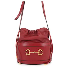 Borsa a secchiello in pelle Horsebit Gucci