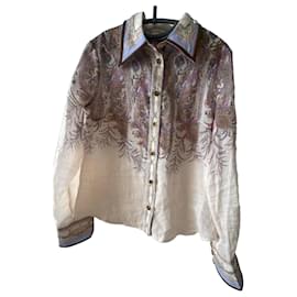 Zimmermann Leinenhemd mit Paisley-Print