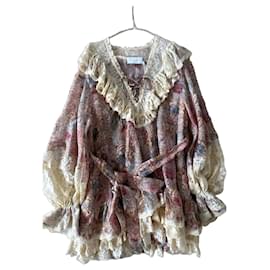 Zimmermann Vestido de seda estampado Super Eight