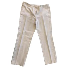 Chanel Pantaloni in Denim Bianco