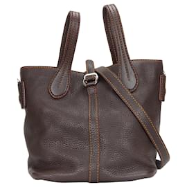 Borsa Tod's marrone scuro e arancione