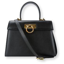 Bolso de mano de piel Gancini Salvatore Ferragamo