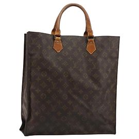 LOUIS VUITTON Monogram Sac Plat Hand Bag M51140 LV Auth bs35196