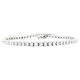 Autre Marque Bracciale linea, oro bianco e diamanti.