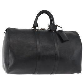 LOUIS VUITTON Epi Keepall 45 Boston Bag Black M42972 LV Auth 179739A
