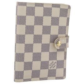 LOUIS VUITTON Damier Azur Agenda PM Day Planner Cover R20706 LV Auth am11664A