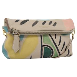 Borsa a Spalla BURBERRY in Pelle Beige Oro Auth ka4396A