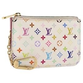 LOUIS VUITTON Pochette Cles NM Multicolor Portamonete Bianco M93734 LV Auth 179782