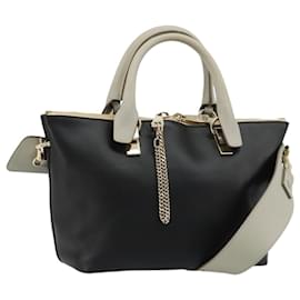 Borsa Chloe Bailey in pelle 2way Nera Oro Auth 181128A - Chloé