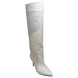 Botas altas Paris Texas Bone China Embossed Croco Canvas