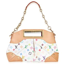 Louis Vuitton White Multicolor Monogram Canvas Judy MM