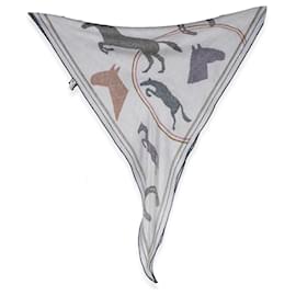 Sciarpa in seta e cashmere Saut Thor Gris Chine da uomo Hermès