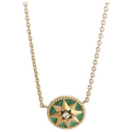 Collana Rose des Vents in oro giallo, malachite e diamante Christian Dior