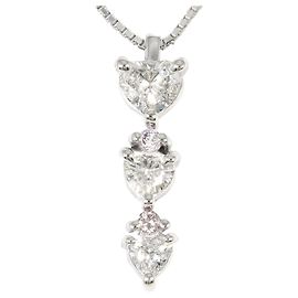 Autre Marque Elegante collar de oro blanco 18K y diamantes