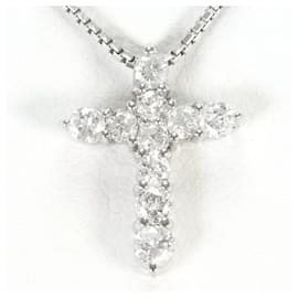 Autre Marque PT900 Platinum and 18K White Gold Diamond Necklace