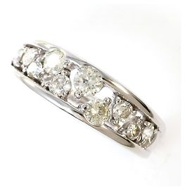 Autre Marque Eleganter 18K Weißgold-Ring mit Diamant