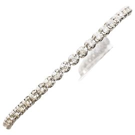 Autre Marque Bracciale con charm in oro bianco 18K con diamante