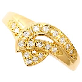 Autre Marque Anillo de banda en oro amarillo de 18K con diamante de 0.19ct