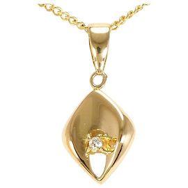 Autre Marque Collana in oro giallo 18K con diamante