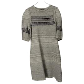Chanel Strickkleid mit Streifen und Pailletten