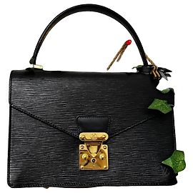 Louis Vuitton Sac à main Epi Noir en cuir