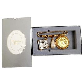 Spilla Christian Dior Vintage placcata oro