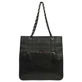 Bolso Tote Chanel Chocolate Bar CC en piel acolchada Small