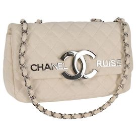 Chanel Cruise Flap Quilted Canvas Medium