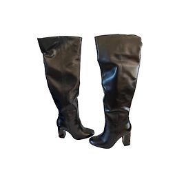 Guess Dania Botas Altas de Cuero Negro, Talla 37