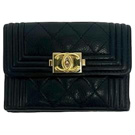 Cartera tríptico Chanel Boy Chanel negro