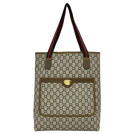 Borsa Tote in pelle Gucci Old Sherry Line motivo GG