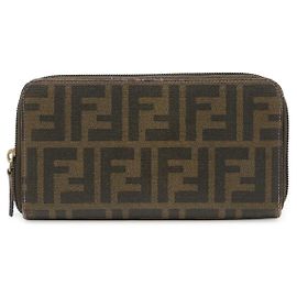 Cartera larga Fendi Zucca en lona PVC