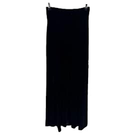 Autre Marque Falda larga de terciopelo negro