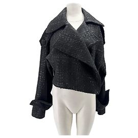 Autre Marque Chaqueta de tweed negra Audrey Leighton