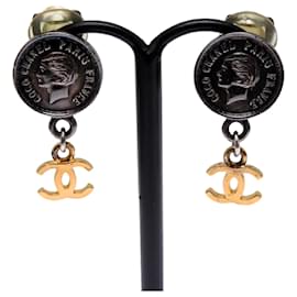 Chanel Coin Coco Mark Clip-Ohrringe für Damen